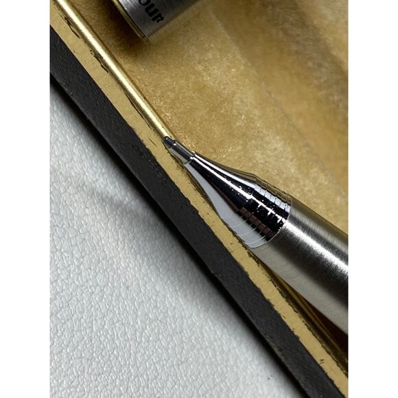 Vintage Pentel Excalibur Crown P1007 Stainless Steel Pencil w/Case 70s/80s - Picture 9 of 13